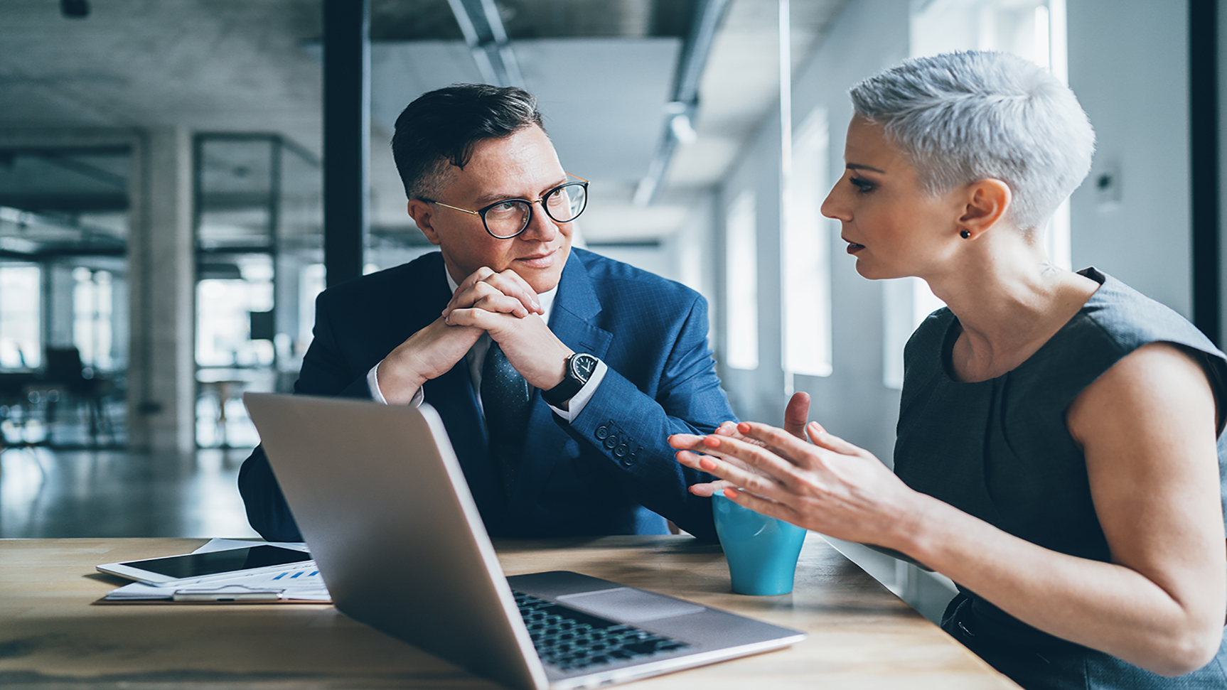 Business coworkers working together at office