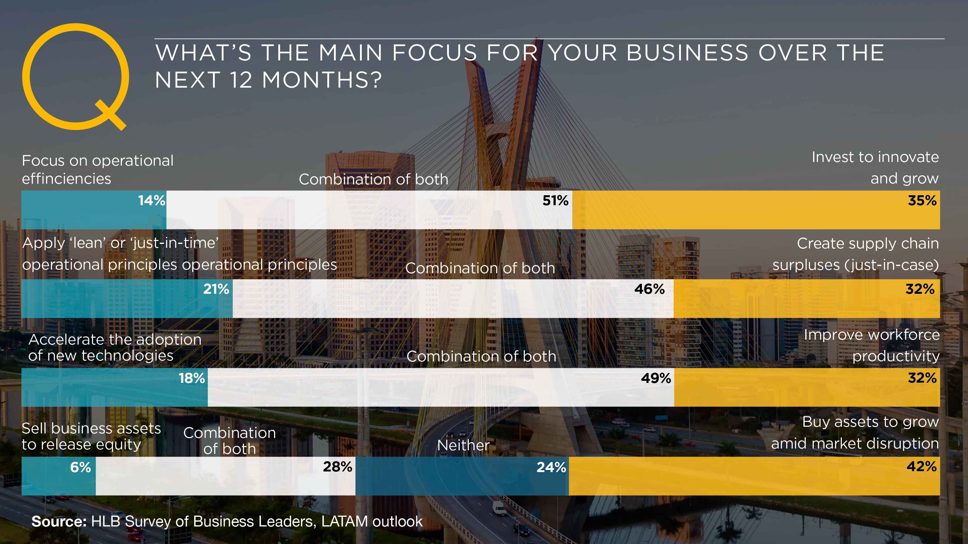 LATAM business leaders focus over the next 12 months chart