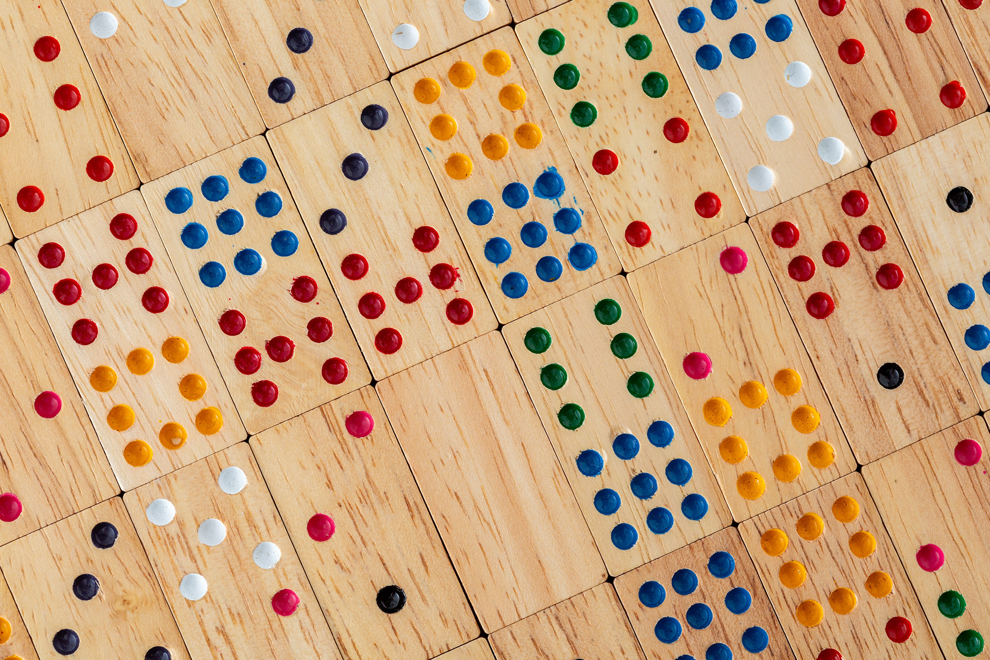 Wooden,Domino,Game,On,White,Background