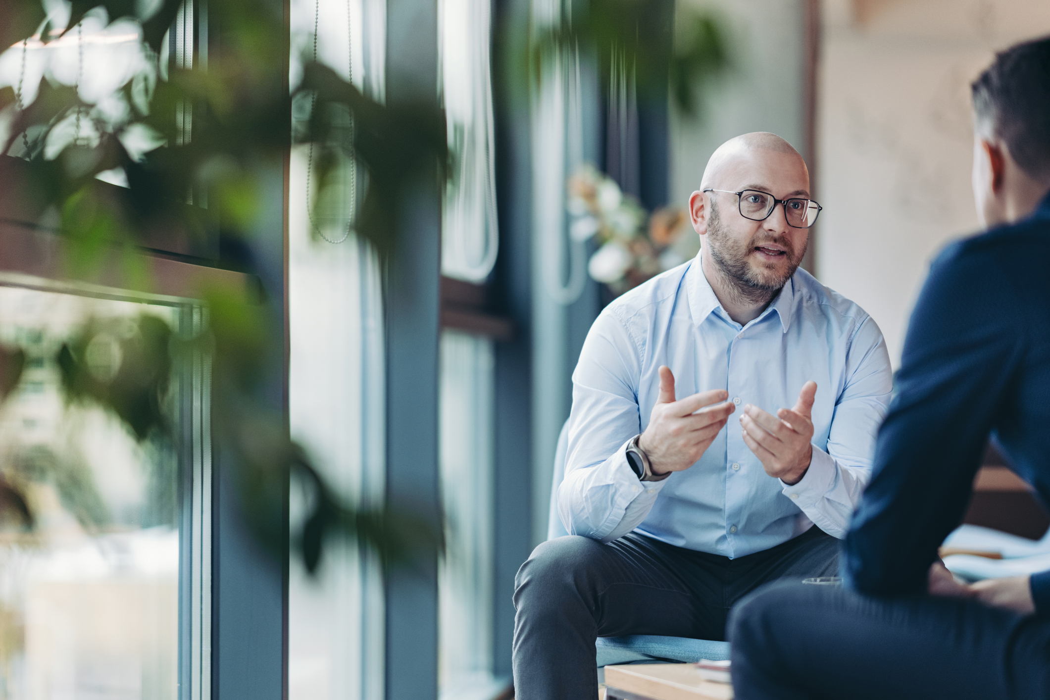 Business meeting in a modern environment